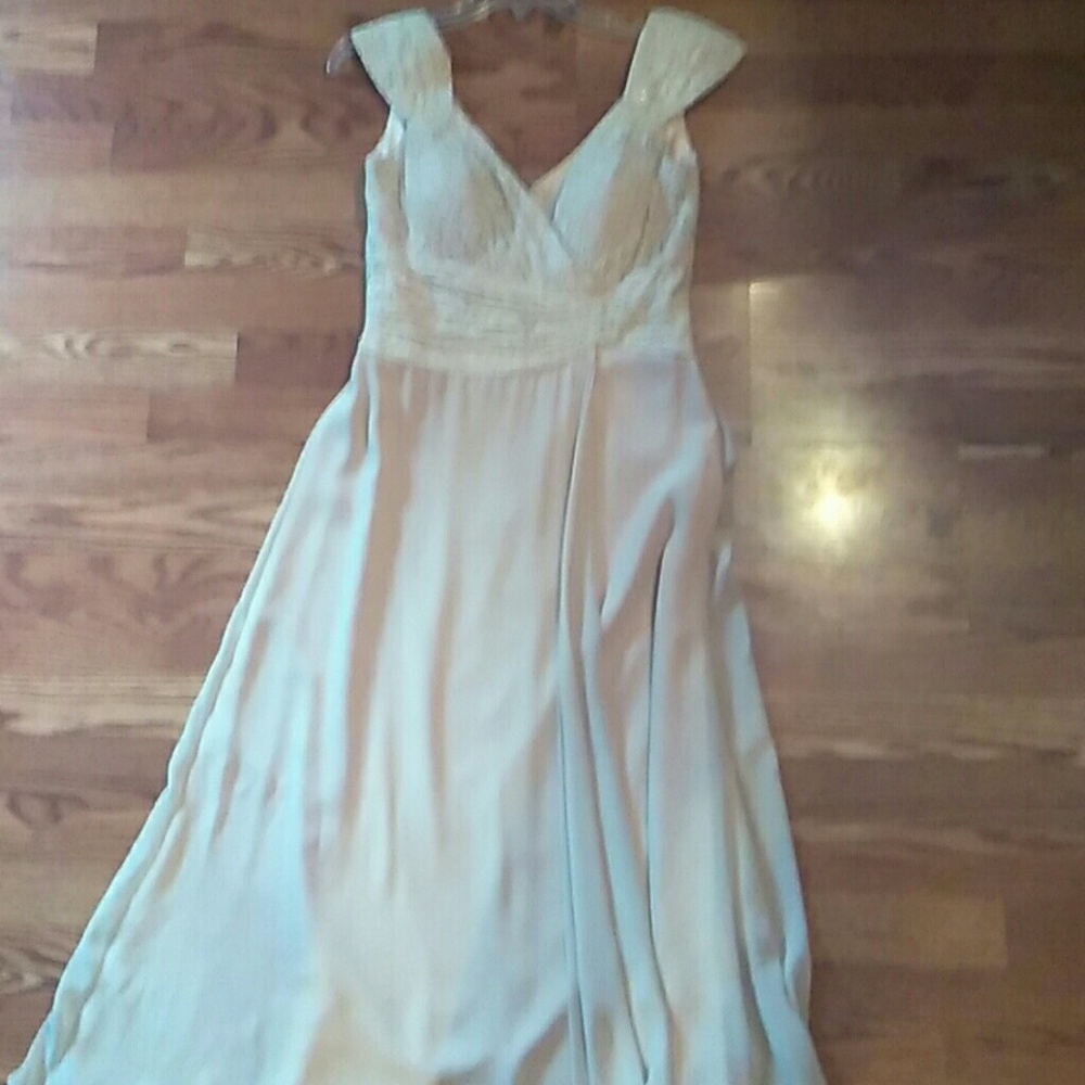 Cream colored wedding dress